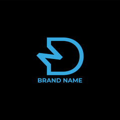 DN vector logo template letter alphabet