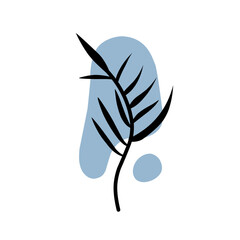 Botanical wall art vector 