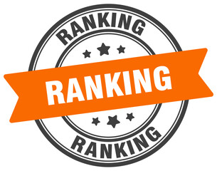 Fototapeta premium ranking stamp. ranking label on transparent background. round sign