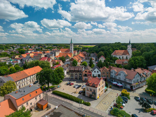 The town of Sława on Lake Sławskie in the Lubusz Voivodeship, Poland