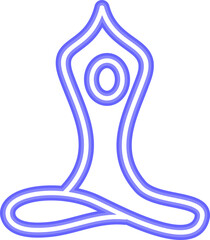 Yoga Neon Line Style
