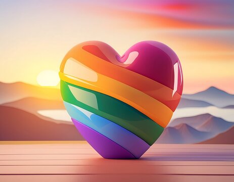 heart in the rainbow, praid month