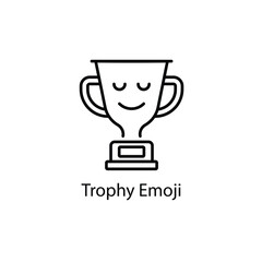 Trophy Emoji vector icon