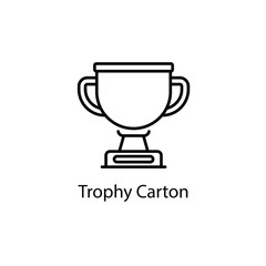 Trophy Carton vector icon