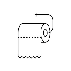 Fototapeta premium Toilet paper vector icon