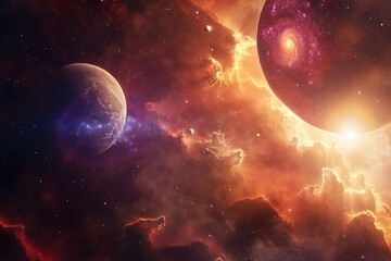 Obraz premium Background of galaxy and stars 