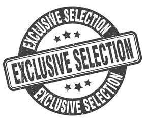 exclusive selection stamp. exclusive selection label. round grunge sign