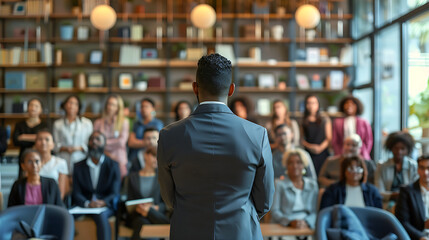 Fototapeta premium Employees attending corporate business training