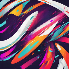 A dynamic, energetic background illustration with bold colors and abstract shapes. The design is eye-catching and modern, ideal for sports, music, or entertainment-related content