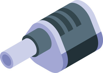 Electronic thermometer measuring temperature with its sensor protruding from a plastic casing