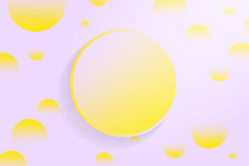 Soft Abstract gradient polka dot background with 3d effect and shadow. Soft lighting from corner. Colorful pastel blue wall. Vector Illustration. 