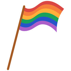 Fototapeta premium rainbow flag pride month illustration