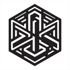 A Geometric Shape Design Vector Art Illustration