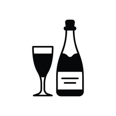 Champagne vector icon