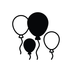  Balloons vector icon