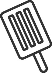 アイスキャンディのアイコン（線画）のイラスト