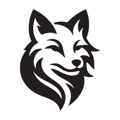 a fox head vector design art illustration 