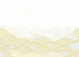 Abstract waves, pastel colors, minimalist design, Japanese pattern, serene