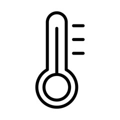 Thermometer icon line vector design illustration in trendy style