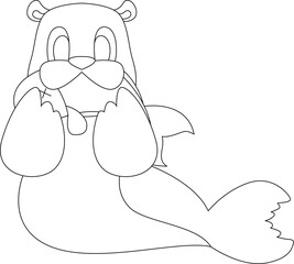 Seal Fish Animal Vector Graphic Art Illustration