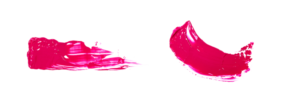 set of red colored brush stroke isolated on white or transparent png - Powered by Adobe