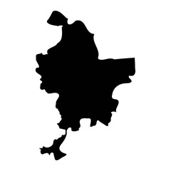 Metropolis of Lyon map, administrative division of France. Vector illustration.