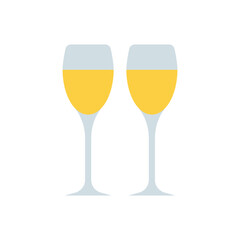 Champagne Glasses vector icon