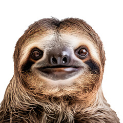 Naklejka premium sloth portrait on white background