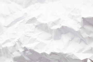 Crumpled white paper texture background, clumps of crumpled paper