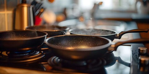 Upgrade your cooking experience with this high-performing nonstick cookware set. Concept Kitchen, Nonstick Cookware Set, Cooking, Upgrade, High-Performing