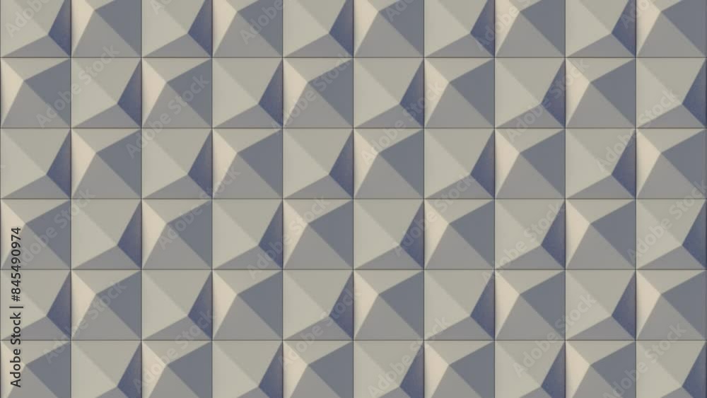 Poster Pattern consisting of a grid of squares in white. 3d rendering loop animation