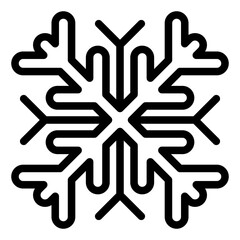 snowflake line icon vector illustration isolated on white background