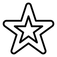 Obraz premium star line icon vector illustration isolated on white background
