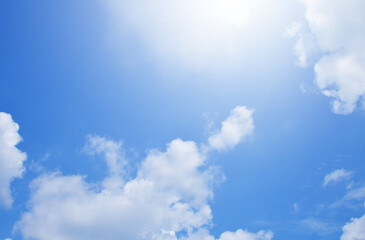 blue sky with white clouds