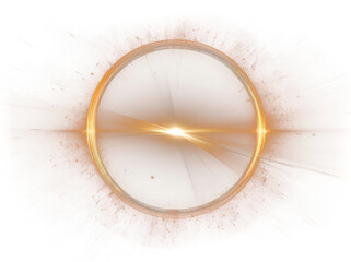 Fototapeta premium PNG Golden lens light astronomy eclipse.