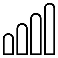 signal line icon vector illustration isolated on white background