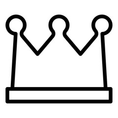 crown line icon vector illustration isolated on white background