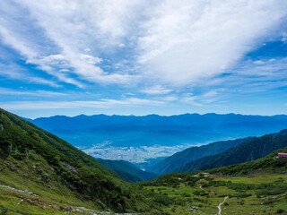 中央アルプスから望む