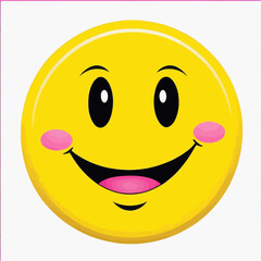 Fototapeta premium a yellow smiley face with a pink nose