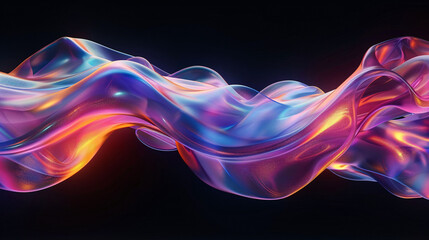 Obraz premium Dynamic fluid color gradient background, abstract KV main visual business PPT background