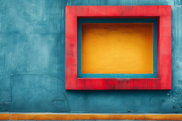 Subtle background featuring a bold geometric frame,