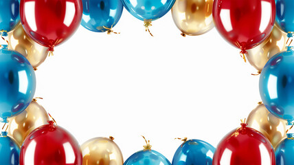 バルーンフレームと祝祭イラスト