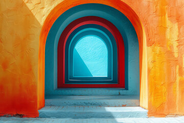 Minimal aesthetic backdrop featuring a creative, abstract shape frame,