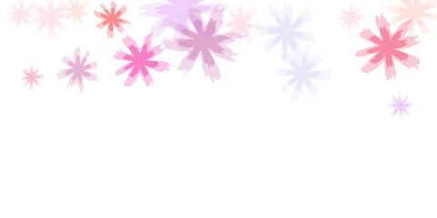 Falling cherry blooming flower parts vector..