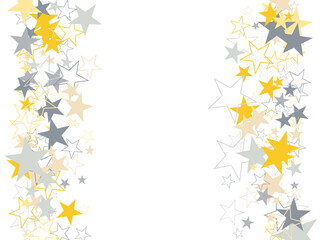 Object fountain organized from random sparcle star pictographs as fireworks.