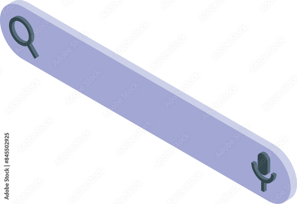 Poster empty search bar with magnifying glass and microphone for searching or browsing the internet