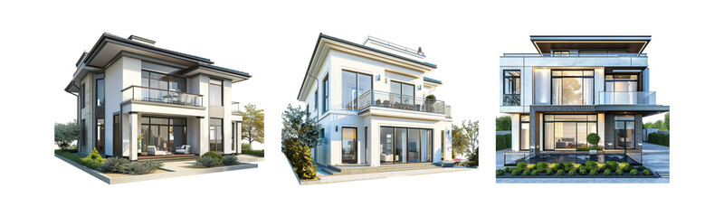 Set Of Modern House Png