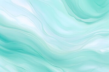 Fototapeta premium Abstract teal and white marble texture background. Fluid art design for wallpaper, poster, and print.