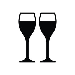 Champagne Glasses vector icon