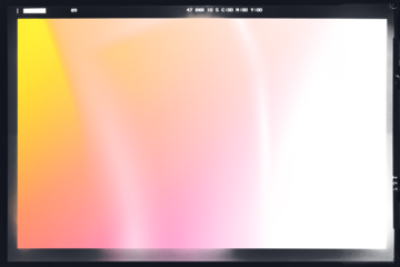 Retro photo film frame of a middle format camera with yellow and red light leak on transparent background. Template for design, vintage film effects, and color grade	